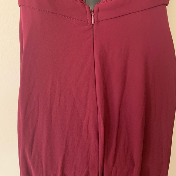 Pinkblush Maroon Crochet Open Back Maternity Dress - Picture 9 of 12